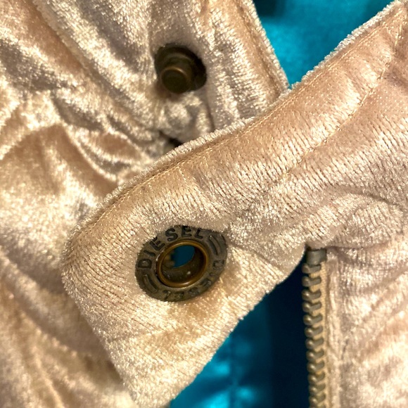 Vintage Diesel Gold Velour Coat Size Small - Picture 9 of 13